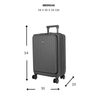 Maleta de viaje de 10kg, 20 pulgadas, color Gris con candado TSA - Trade