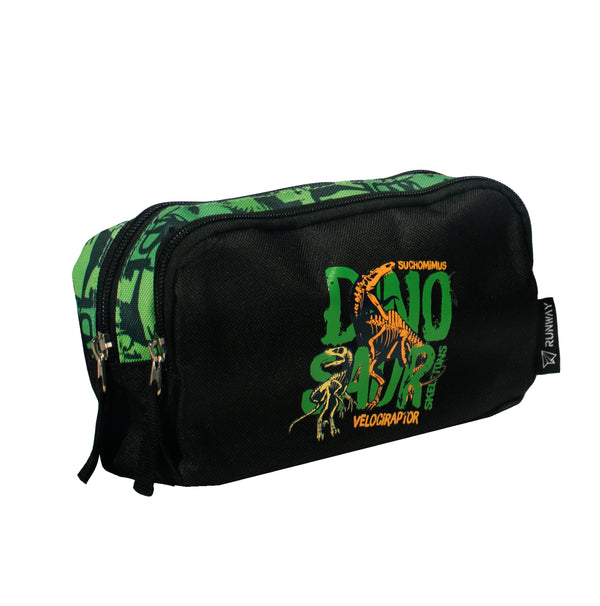 Kit Escolar Mochila de Ruedas, Lonchera y Lapicera - Dino