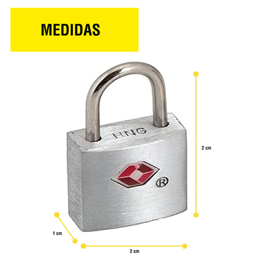 2 Pzas Candado para Equipaje TSA con Llave