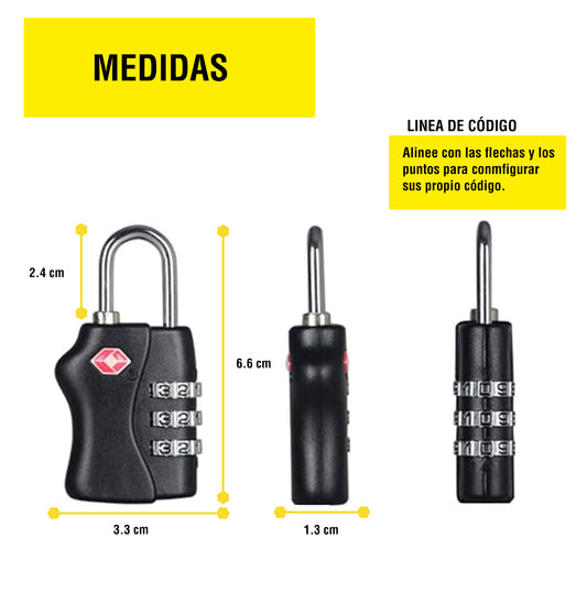 Candado de Combinación TSA