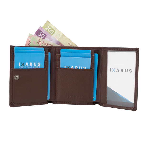 Billetera Ikarus Triple Piel