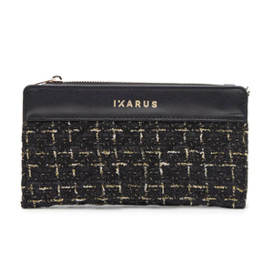 Cartera Billetera Ikarus con Destellos Dorados Grande
