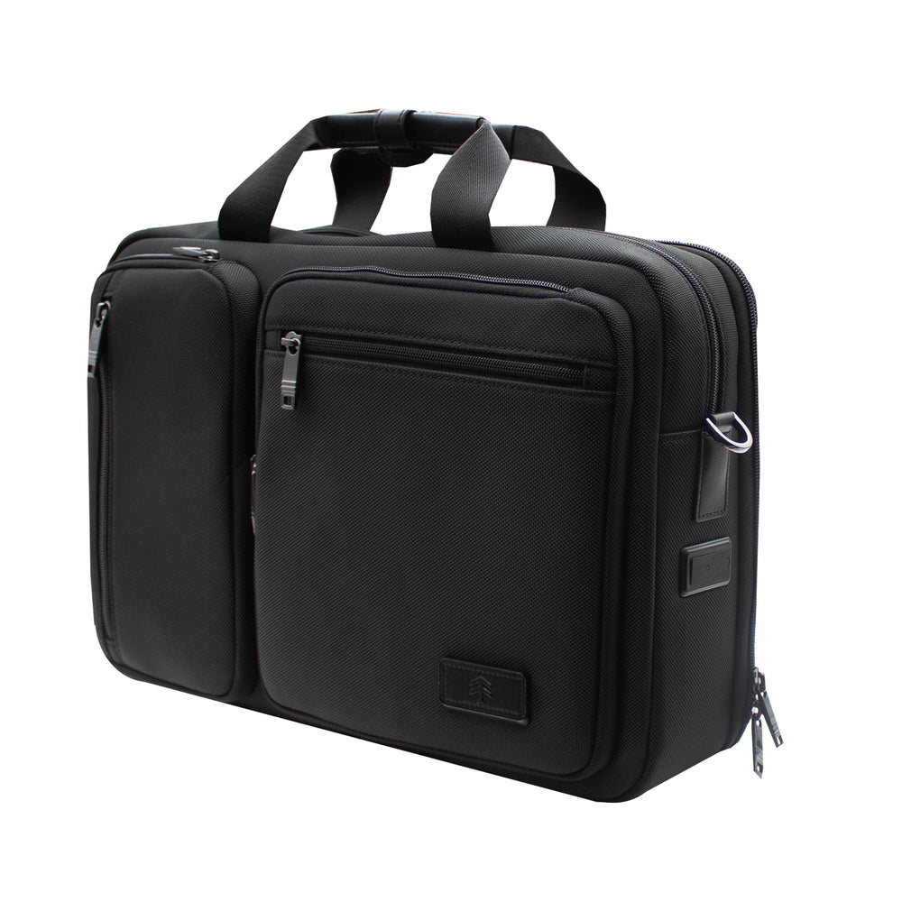 Portafolio Maletín para Laptop Con Puerto USB - Negro