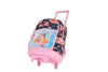 Mochila Runway Rosa Jirafa Y Flores Con Ruedas Escolar