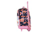 Mochila Runway Rosa Jirafa Y Flores Con Ruedas Escolar