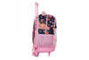 Mochila Runway Rosa Jirafa Y Flores Con Ruedas Escolar