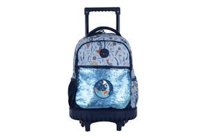 Kit Escolar Mochila de Ruedas, Lonchera y Lapicera - Sirena