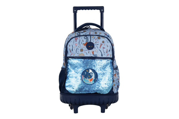 Kit Escolar Mochila de Ruedas, Lonchera y Lapicera - Sirena