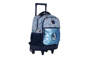 Kit Escolar Mochila de Ruedas, Lonchera y Lapicera - Sirena