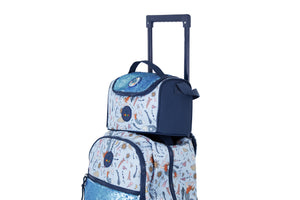 Kit Escolar Mochila de Ruedas, Lonchera y Lapicera - Sirena