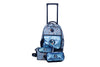 Mochila Escolar Runway Sirena Azul Con Lentejuelas Y Ruedas