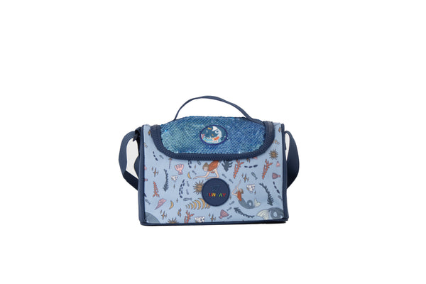 Mochila Escolar Runway Sirena Azul Con Lentejuelas Y Ruedas