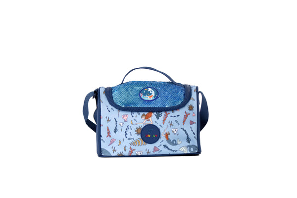 Kit Escolar Mochila de Ruedas, Lonchera y Lapicera - Sirena