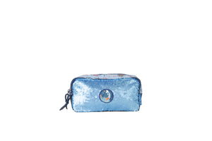 Mochila Escolar Runway Sirena Azul Con Lentejuelas Y Ruedas