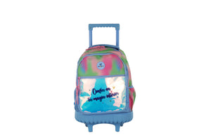 Kit Escolar Mochila de Ruedas, Lonchera y Lapicera - Acuarela