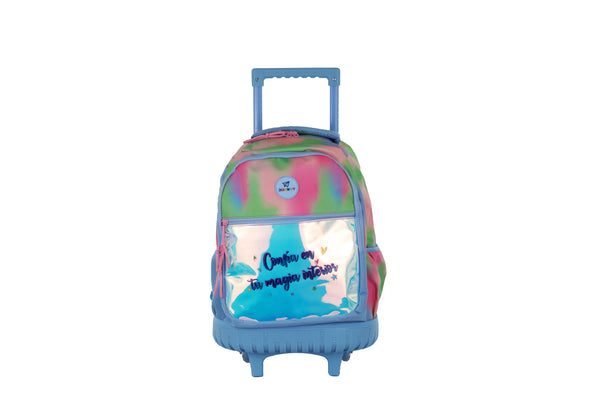Kit Escolar Mochila de Ruedas, Lonchera y Lapicera - Acuarela