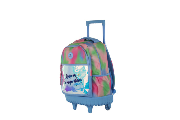 Kit Escolar Mochila de Ruedas, Lonchera y Lapicera - Acuarela