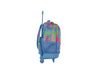 Mochila Escolar Runway Acuarela Con Ruedas Y Frase