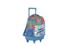 Mochila Escolar Runway Acuarela Con Ruedas Y Frase
