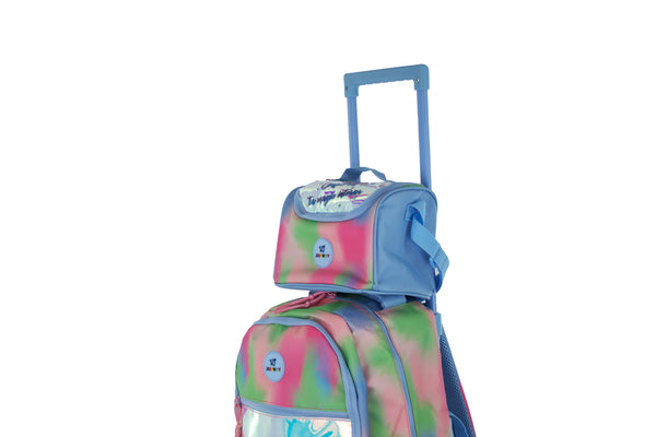 Kit Escolar Mochila de Ruedas, Lonchera y Lapicera - Acuarela