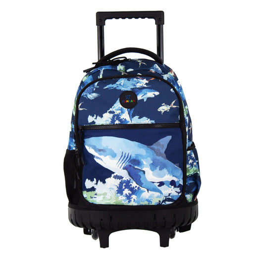 Mochila Escolar Runway Tiburón Con Ruedas
