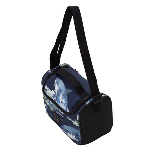 Kit Escolar Mochila de Ruedas, Lonchera y Lapicera - Tiburó