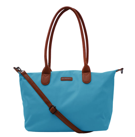 Bolsa Bari Nylon Tote Azul Grande