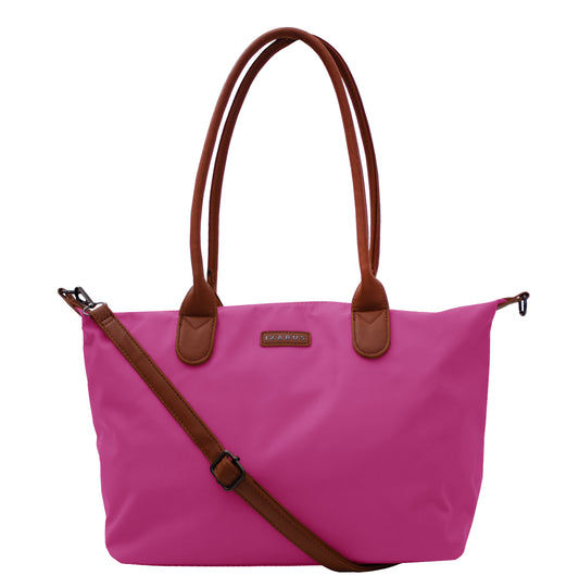 Bolsa Bari Nylon Tote Rosa Grande