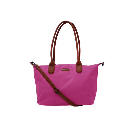 Bolsa Bari Nylon Tote Rosa Chica