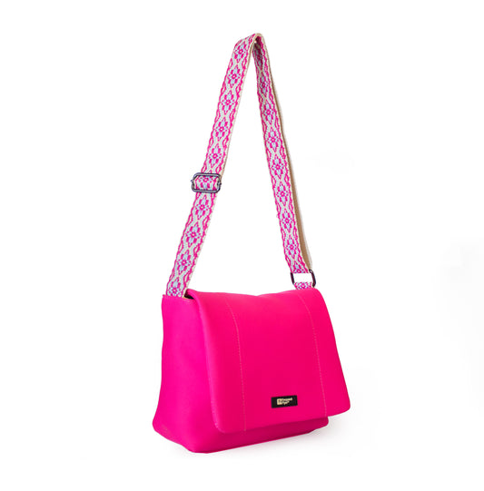 Bolsa Crossbody Neopreno Tapa - Rosa