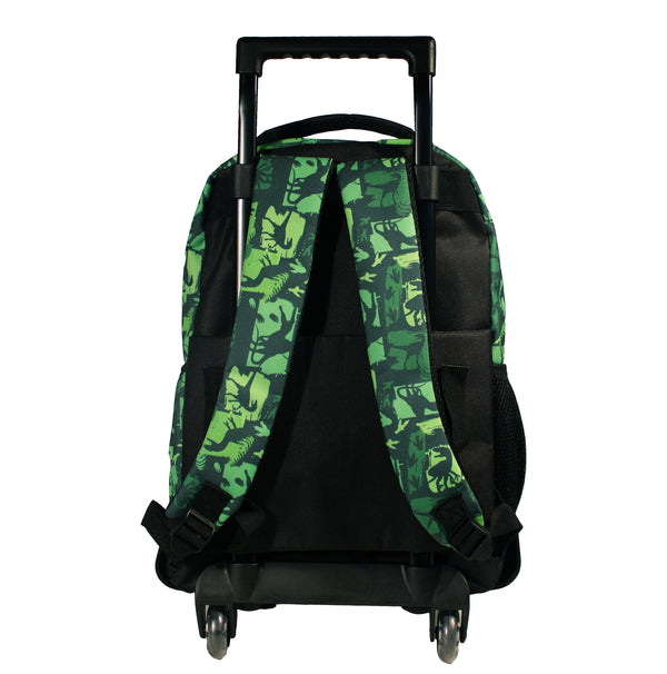 Kit Escolar Mochila de Ruedas, Lonchera y Lapicera - Dino