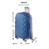 Maleta de viaje de 20kg, 24 pulgadas, color Azul con candado TSA - Tiffany