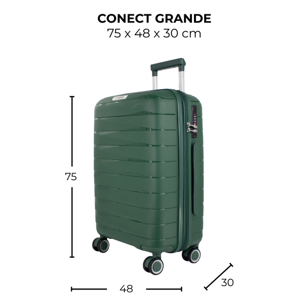 Maleta de viaje grande de 25kg, 28 pulgadas, con candado TSA - Conect
