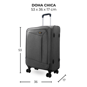 Maleta de viaje chica de 10kg, 20 pulgadas, con candado TSA - Doha