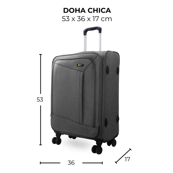 Maleta de viaje chica de 10kg, 20 pulgadas, con candado TSA - Doha