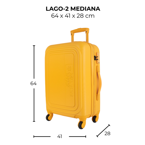 Maleta de viaje mediana de 20kg, 24 pulgadas, con candado TSA - Lago2