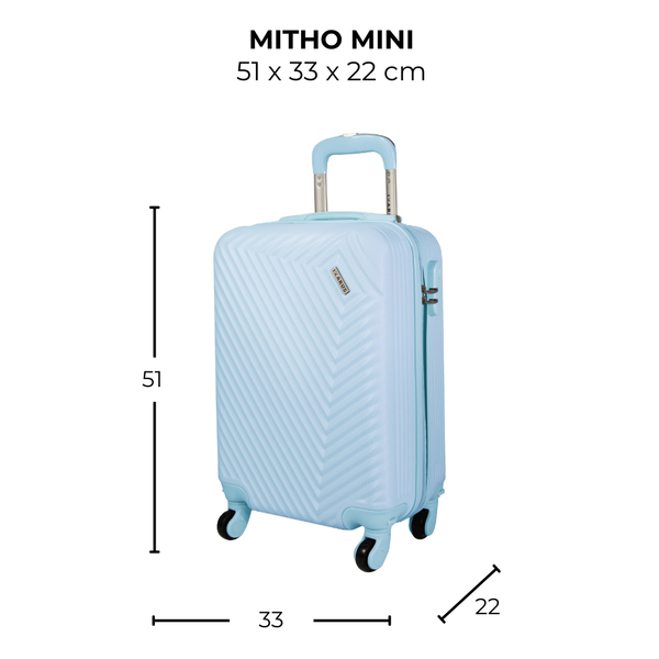 Maleta de viaje mini de 10kg, 18 pulgadas, con candado TSA - Mitho