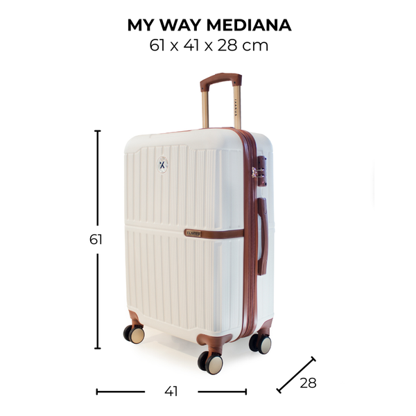 Maleta de viaje mediana de 20kg, 24 pulgadas, con candado TSA - Myway