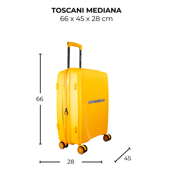 Maleta de viaje mediana de 20kg, 24 pulgadas, con candado TSA - Toscani