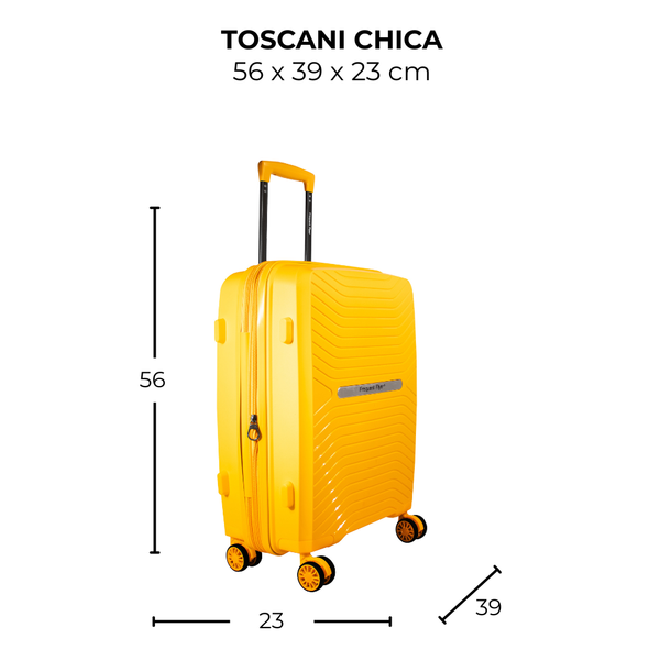 Maleta de viaje chica de 10kg, 20 pulgadas, con candado TSA - Toscani