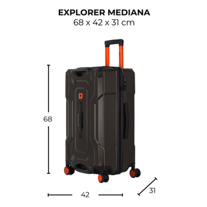 Maleta de viaje grande de 20kg, 25 pulgadas, con candado TSA - Explorer