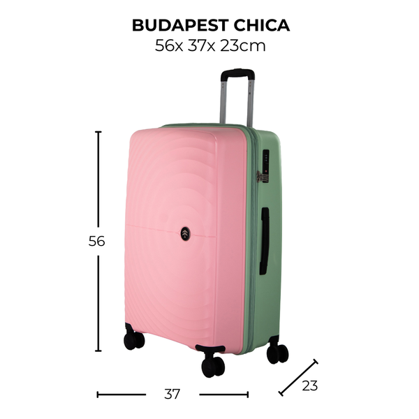 Maleta de viaje chica de 10kg, 20 pulgadas, con candado TSA - Budapest