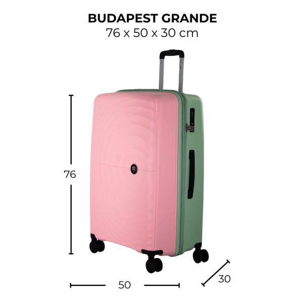 Maleta de viaje grande de 25kg, 28 pulgadas, con candado TSA - Budapest