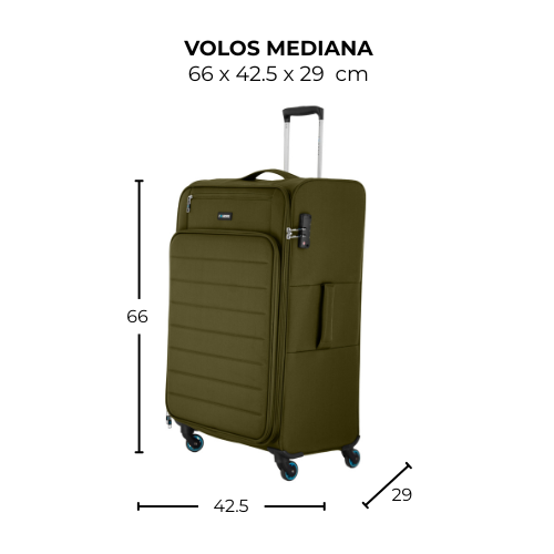 Maleta de viaje mediana de 20kg, 24 pulgadas, con candado TSA - Volos