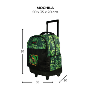 Mochila Escolar Runway Dinosaurio Ruedas
