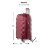 Maleta de viaje grande de 25kg, 28 pulgadas, color Rojo con candado TSA - Tiffany