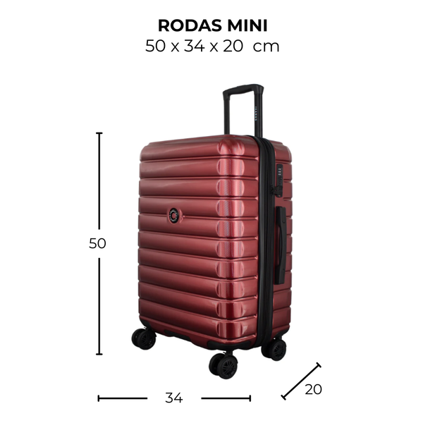 Maleta de viaje mini de 10kg, 18 pulgadas, con candado TSA - Rodas