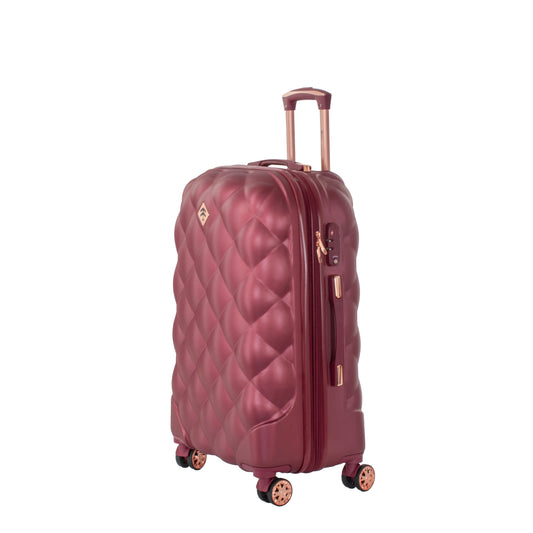 Maleta de viaje de 20kg, 24 pulgadas, color Rojo con candado TSA - Tiffany
