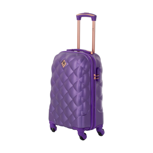 Maleta de viaje de 10kg, 20 pulgadas, color Morado con candado TSA - Tiffany