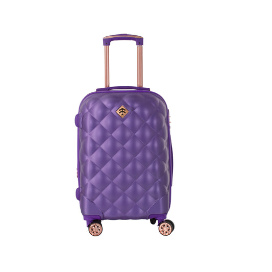 Maleta de viaje de 10kg, 20 pulgadas, color Morado con candado TSA - Tiffany